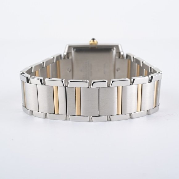 Cartier Tank Francaise 2302 Large 18k Yellow Gold/Steel 28x32mm Automatic Watch - Picture 9 of 13